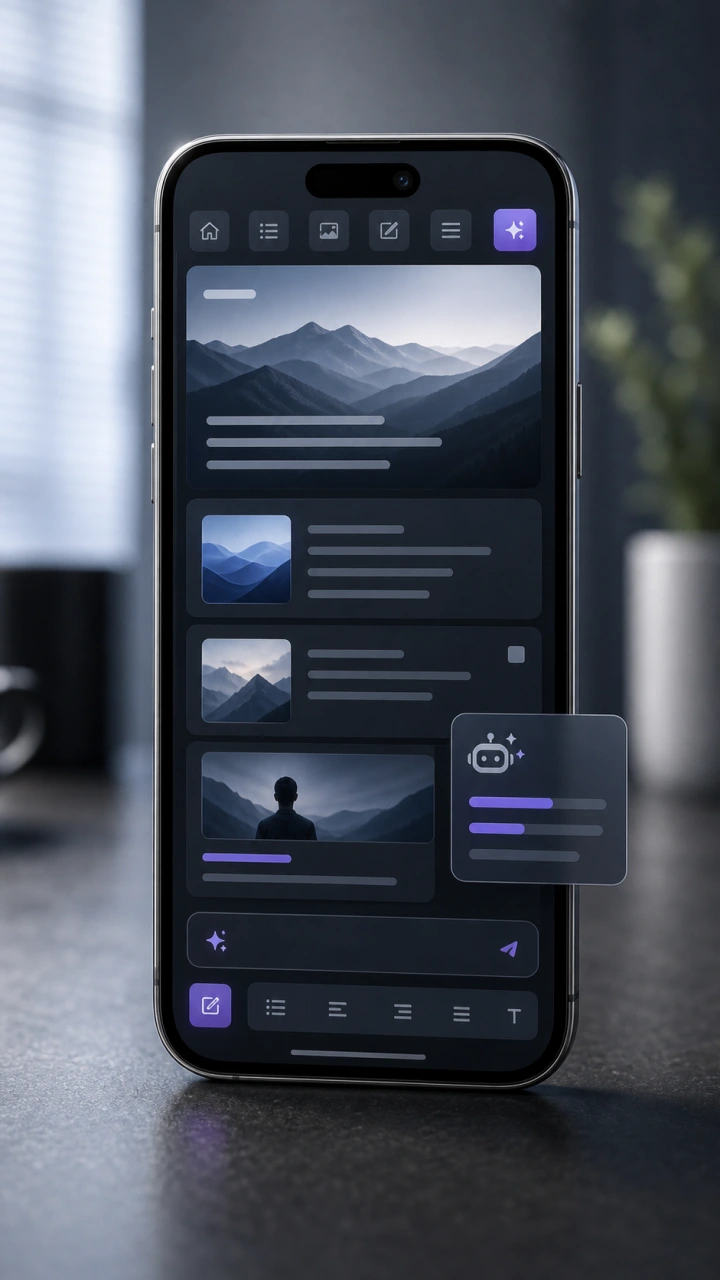 AI Editor Mockup